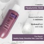 ⁦Bare Anatomy Anti Frizz Shampoo, Frizz Control Upto 24 Hrs, Powered By Hyaluronic Acid & Fatty Acids, Smooth, Shiny & Frizz Free Hair, Paraben & Sulphate Free, Women & Men, 250Ml⁩ - الصورة ⁦3⁩