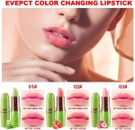 ⁦BINGBRUSH Peach Color Changing Lipstick Queen,Moisturizer Long Lasting Lip Care Lip Balm Magic Lip Gloss (3pc-01#Avocado+02#Strawberry+09#Peach, 3 Count (Pack of 1))⁩ - الصورة ⁦3⁩