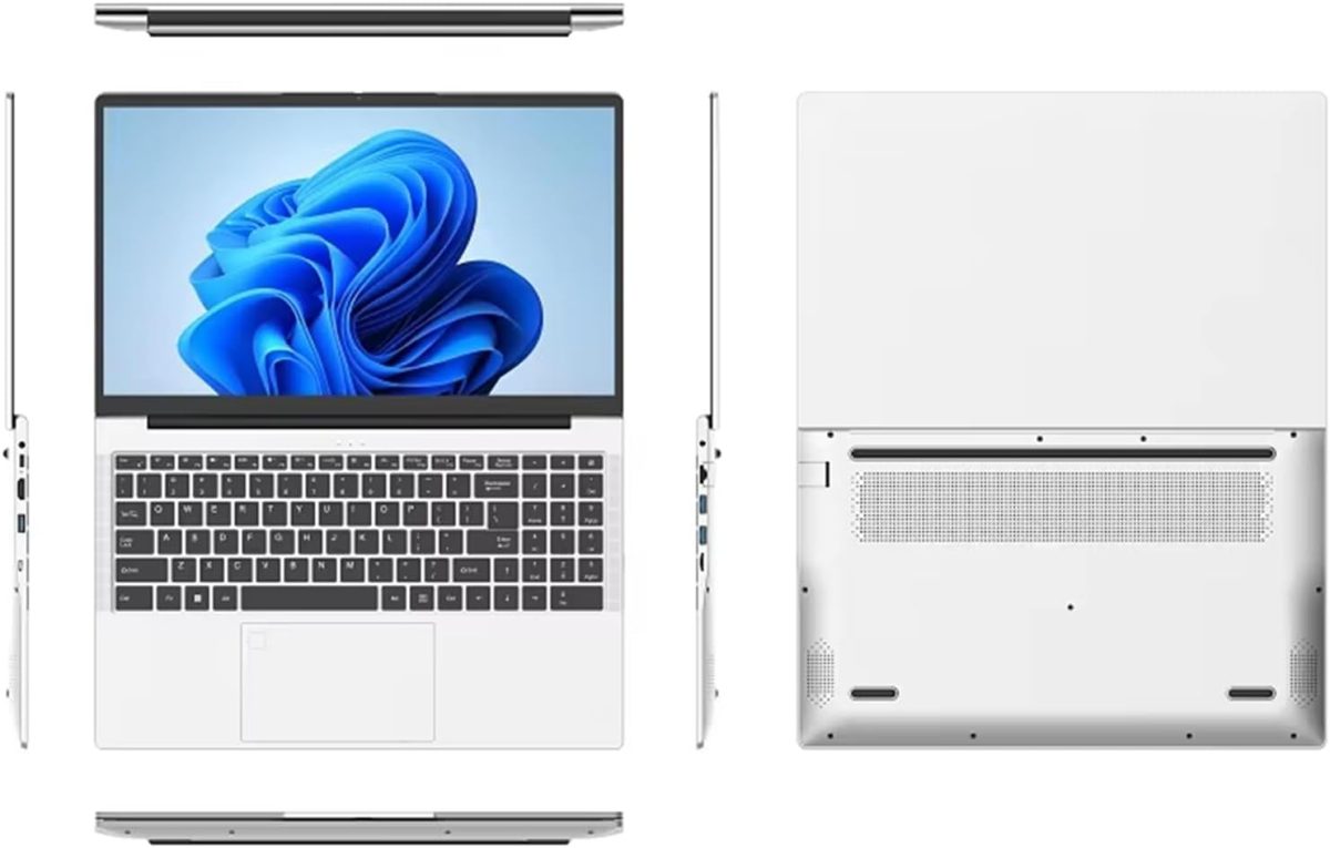 ⁦Huitbat TK-H10 Laptop Intel Core i3-1025G1, 16GB RAM, 512GB SSD Storage, 15.6" FHD 1920 x 1080 IPS, Intel UHD Graphics, Backlit Keyboard, Fingerprint Reader, RJ45, Type-C, Windows 11 Pro, Silver⁩ - الصورة ⁦6⁩