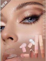 ⁦4 in 1 Waterproof Smudge-Free High-gloss Silkworm Bare-Faced Makeup Eyeshadow Pencil Four-Section Pearlescent Eyeshadow Set Glitter Eyeliner Makeup⁩ - الصورة ⁦4⁩