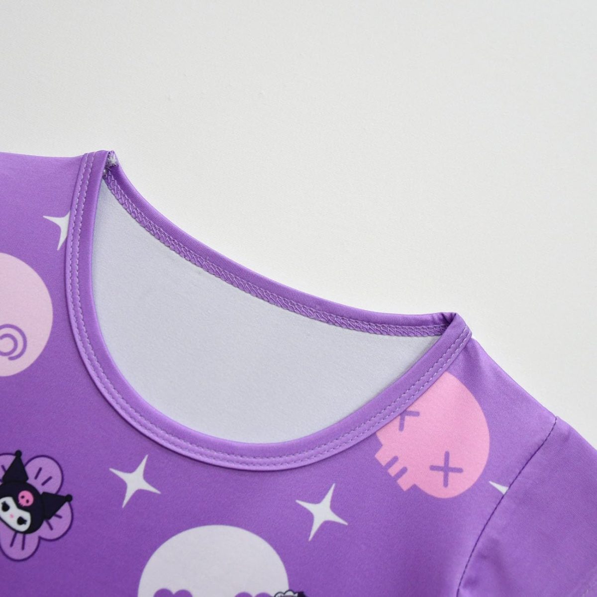 ⁦MSSmile-FANKID Kuromi Nightgowns Little Girls Casual Kuromi Dress Costume, Purple02, 5-6 Years⁩ - الصورة ⁦3⁩