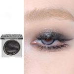 ⁦Joocyee Eyeshadow Single Colour Matte Fine Glitter Pearlescent Glitter Pigmented Neon Sequins Eyeshadow Palette Makeup (D125 Neon Black)⁩ - الصورة ⁦5⁩