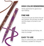 ⁦6 Pcs Eyeliner, Black Blue Violet Nordic Purple White Red Brown Liquid Wing Stamp Eye Pencil Makeup Color for Woman⁩ - الصورة ⁦5⁩