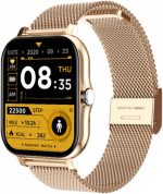 Arabest Smart Watch for Men Women, 1.69" Fitness Pedometer Heart Rate Sleep Monitoring, for Android and iOS Phones, IP67 Waterproof Fitness Tracker Watch, Bluetooth Call, Touch Screen Smart Bracelet