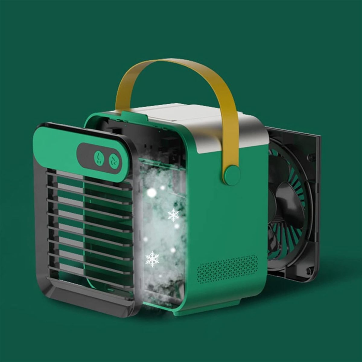 ⁦Avcbno Mini air conditioner Mini refrigeration air conditioner household small air cooler portable mobile humidification desktop water cooling fan(Green)⁩ - الصورة ⁦4⁩