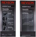 ⁦Revlon Folding Travel Hair Dryer, 1200W, Black, RVDR5305ARB1⁩ - الصورة ⁦5⁩