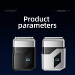 ⁦Electric Razor for Men, Mini Electric Foil Shavers, IPX6 Waterproof Wet Dry Face Razor, Portable Travel Electric Shaver, Led Display, USB Type-C Charging (Black)⁩ - الصورة ⁦2⁩
