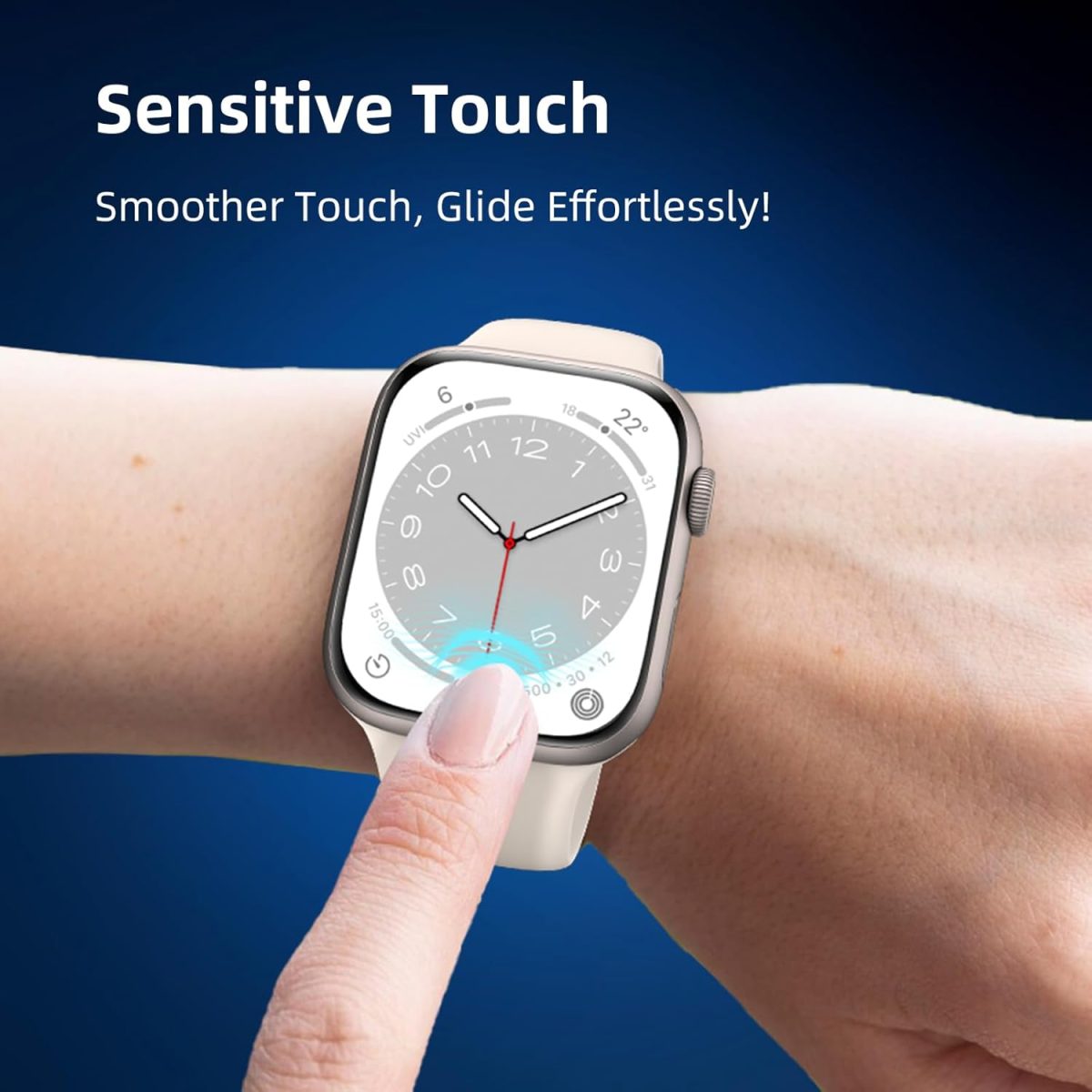⁦VEMIGON 3 Pack Screen Guard Protector for Apple Watch Series SE2/SE/6/5/4 40mm, Bubble Free, Anti-Scratch, Edge to Edge Full Screen Coverage, Anti-Fingerprint, Self-Reparing TPU Soft Film - 40mm⁩ - الصورة ⁦7⁩