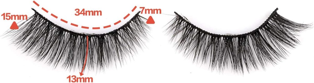 ⁦Newcally Lashes False Eyelashes Cat Eyes Wispy Natural Faux Mink Lashes 14 Pairs Pack Light Volume Short Fake Eye Lashes Multipack⁩ - الصورة ⁦4⁩