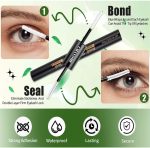 ⁦False Lash DIY Extensions Kit, 551 PCS Reusable Lash Clusters with Bond & Seal, Tweezers, Fluffy Volume Natural Eyelashes for Daily Use (Green)⁩ - الصورة ⁦4⁩