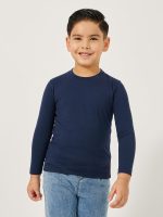 ⁦Styli Boys Solid Round Neck T-Shirt⁩ - الصورة ⁦2⁩