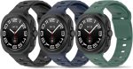 ⁦(3 Pack) T Tersely Samsung Galaxy Ultra 47mm(2024),Watch Bands for Galaxy Watch Ultra Bands 47mm for Men Women,Soft Silicone Wristbands Waterproof Replacement Strap⁩ - الصورة ⁦6⁩