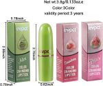 ⁦BINGBRUSH Peach Color Changing Lipstick Queen,Moisturizer Long Lasting Lip Care Lip Balm Magic Lip Gloss (3pc-01#Avocado+02#Strawberry+09#Peach, 3 Count (Pack of 1))⁩ - الصورة ⁦6⁩