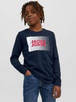 ⁦JACK & JONES Boys JJECORP LOGO TEE PLAY LS O-NECK NOOS JNR T-Shirt⁩ - الصورة ⁦2⁩
