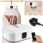 Mylindde Portable Clothes Dryer, Small Dryer Machine, Electric Clothes Dryer with Remote Dryer&Bag, Mini Laundry Dryers, Suitable for Underwear, Baby Clothes, Light Clothes
