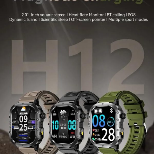 Smart Watch with Bluetooth Calling, Full HD Touch Screen, Heart Rate Monitor, 100+ Sports Modes, iOS & Android Compatible (Brown)