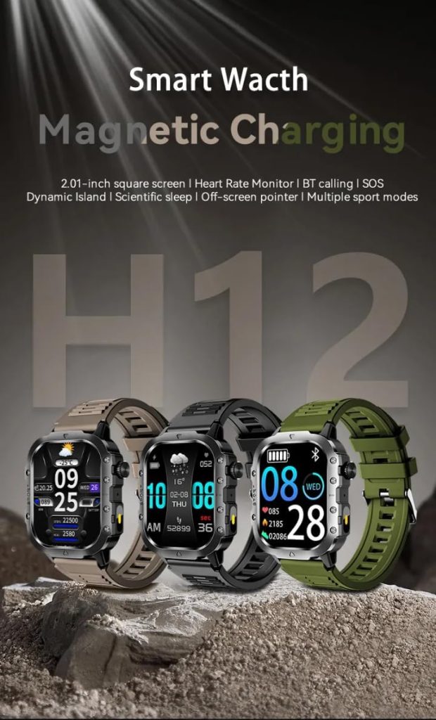 Smart Watch with Bluetooth Calling, Full HD Touch Screen, Heart Rate Monitor, 100+ Sports Modes, iOS & Android Compatible (Brown)