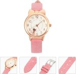 ⁦Joyzzz Girls Watch, Quartz Girls Watches for Kids, Cute Waterproof Watches with Cartoon Cat Pattern, Girls Watches for Gift, Simple Movement Casual Leather Band Watches for Ladies Fashion Watches⁩ - الصورة ⁦4⁩