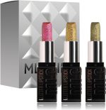 3 Colors Diamond Shimmer Metallic Lipstick Set, Velvet Glow Long Lasting Lipstick with High Pigment & Moisturizing Formula, Non-Stick Cup Waterproof Glitter Lip Gloss, Gift for Women