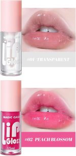 ⁦Moisturizing Gloss Stain Lip Oil, Transparent Lip Balm Care Stick Nourishing Repairing Non-sticky, Moisture&Lighten Lip Lines⁩ - الصورة ⁦3⁩