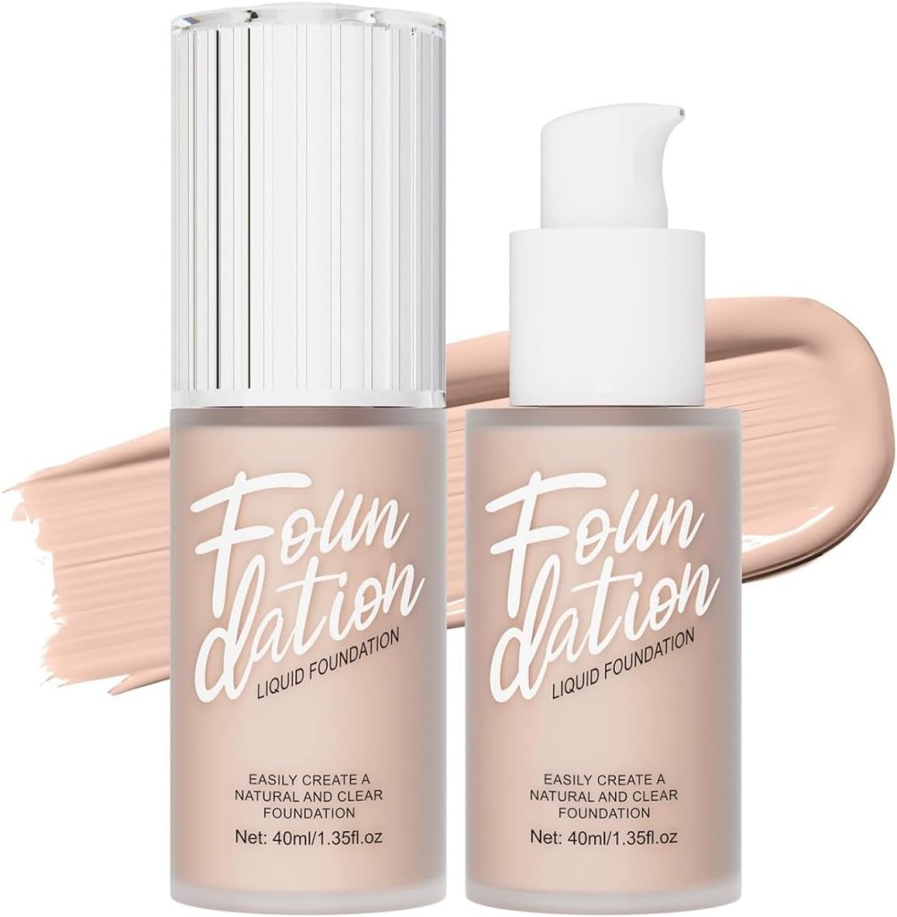 KASTWAVE Foundation Makeup, Durable Waterproof Soft Matte Liquid Foundation, Oil Control Concealer Cream Full Coverage Foundation. (102 Nude, 40 ml)