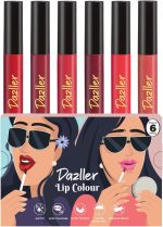 Dazller Lip Colour Mini, 3.6g, Red Masala, Pack of 6, Lightweight, Untra-intense Matte, Smudge-proof, Transfer-proof, 8-hr Stay, Single-stroke Application