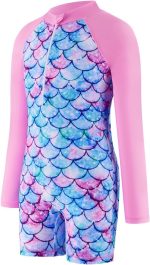 ⁦Maxmana Secret One-Piece Swimsuit For Kids Girls cute cartoon Swimming Costumes Shorts Skirts Swimwears Short Sleeve Swimdress Summer Quick Drying ﻿⁩ - الصورة ⁦2⁩