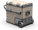 ⁦QBNZAXC Mini fridge 55L Portable Refrigerator Double Door Fridge Cooler Freezer Compressor Fast Refrigeration⁩ - الصورة ⁦2⁩