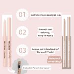 ⁦Produco [thebom] AegyoSal Eyeliner Under-Eye Enhancing Pencil Highlighter Eye Makeup (2set) (Volume Beige + Shadow Brown)⁩ - الصورة ⁦5⁩