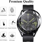 ⁦[Upgraded] 3 Pack PMMA 3D Screen Protector Compatible With Huawei Watch GT3 Pro 46 mm, Anti-Scratch for GT 3 Pro (Huawei GT3 Pro)⁩ - الصورة ⁦3⁩