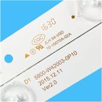 XSGZFC 6pcs=1set 5leds 3v 379mm Suitable For Sky/wor.th 49-inch LCD TV 5800-W42003-0P10 10-10070a-02a LED-42B700S 42E368W RDL420FY