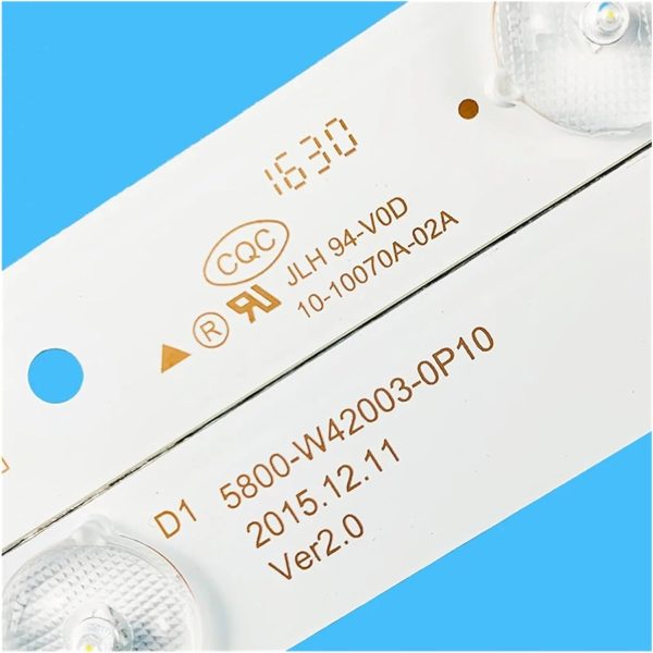 XSGZFC 6pcs=1set 5leds 3v 379mm Suitable For Sky/wor.th 49-inch LCD TV 5800-W42003-0P10 10-10070a-02a LED-42B700S 42E368W RDL420FY