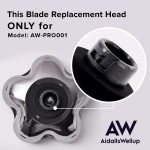 ⁦AidallsWellup 6D Blade Refills, 𝐎𝐍𝐋𝐘 𝐟𝐨𝐫 𝐌𝐨𝐝𝐞𝐥: 𝐀𝐖-𝐏𝐑𝐎𝟎𝟎𝟏, for AidallsWellup Electric Head Shaver for Bald Men⁩ - الصورة ⁦3⁩