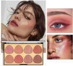 ⁦SYOSI 8 Colors Pearl Light Slightly Drunk Powder Blusher Powder Brighten Matte Powder Blusher Plate⁩ - الصورة ⁦6⁩