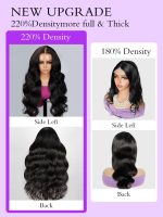 ⁦Tahikie Glueless Wigs Human Hair Pre Plucked Pre Cut 220% Density 30 Inch 5x5 HD Lace Closure Wigs Human Hair Body Wave Lace Front Wigs for Beginners Ready to Go Wig Natural Color⁩ - الصورة ⁦5⁩