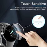 ⁦T Tersely 【3 Pack】 Screen Protector for Google Pixel Watch 3 41mm/45mm, Clear PMMA Curved Film, Soft Protective Full Coverage Film Accessories Compatible with Google Pixel Watch 3 2024 (41mm)⁩ - الصورة ⁦5⁩