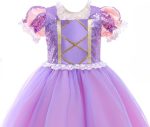 ⁦Yalla Baby Yellow Princess Dress Costume for Girls Kids Dress Up with Free Accessories - 90-140 cm 3-12 Years Birthday Party Cosplay Outfits⁩ - الصورة ⁦2⁩