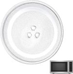 Goodern 31.5 CM Replacement Microwave Glass Plate Microwave Turntable Tray,Microwave Plate Parts Durable Microwave Tray,Replacement Microwave Glass Turntable for GE,Samsung,Magic Chef,Dishwasher Safe