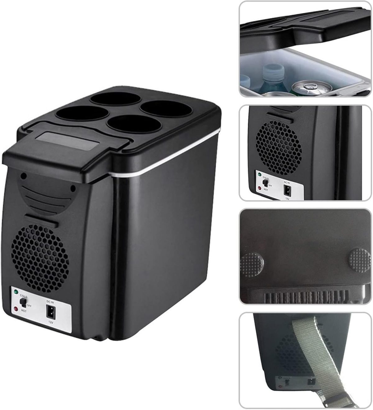 ⁦Avcbno Compact refrigerator سخان فريزر ثلاجة السيارة Mini Auto Freezer Cooler & Warmer Electric الثلاجة الثلجية المحمولة الثلج الثلج المحمولة ،⁩ - الصورة ⁦3⁩