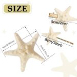 ⁦ViiTang [4 Pcs] Starfish Hair Clips Beach Sea Star Hair Pins for Women and Girls, Cute Hair Barrettes Mermaid Headpiece Accessories (Set A, One size)⁩ - الصورة ⁦2⁩