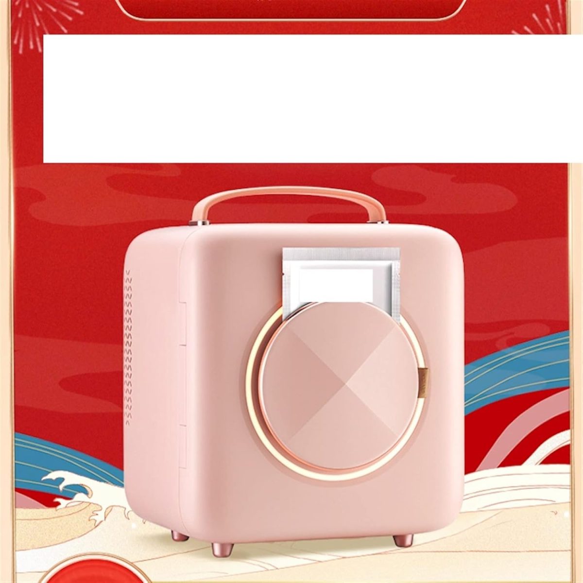 ⁦Avcbno Compact refrigerator Mini Fridge Cosmetic 9L Small Skincare Fridge Home Portable Mini Refrigerator Energy Saving Small Refrigerator Single Door⁩ - الصورة ⁦3⁩