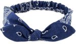 ⁦YelaJoy Rabbit Ear Headbands for Women Vintage Paisley Bandana Flower Printed Hairband Elastic Rabbit ear Head Wrap Cute Hair Accessories,pack of 6⁩ - الصورة ⁦2⁩