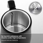⁦SKY-TOUCH 1000W Electric Kettle : 4 Min Quick Heating Electric Gooseneck Kettles with Auto Shut Off Anti-dry Protection 304 Stainless Steel Inner & Lid for Pour-over Coffee & Tea Matt (800ml Black)⁩ - الصورة ⁦3⁩
