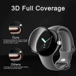⁦T Tersely 【3 Pack】 Screen Protector for Google Pixel Watch 3 41mm/45mm, Clear PMMA Curved Film, Soft Protective Full Coverage Film Accessories Compatible with Google Pixel Watch 3 2024 (41mm)⁩ - الصورة ⁦4⁩