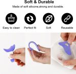 ⁦HOFEESEA 3 PCS Eyeliner Stencils, Silicone Eyeliner Aid Tool Eyeliner Guide Tool Mascara Shield Applicator Eye Makeup Stencils for Eyeliner, Eyelashes, Eyeshadow (Purple)⁩ - الصورة ⁦4⁩