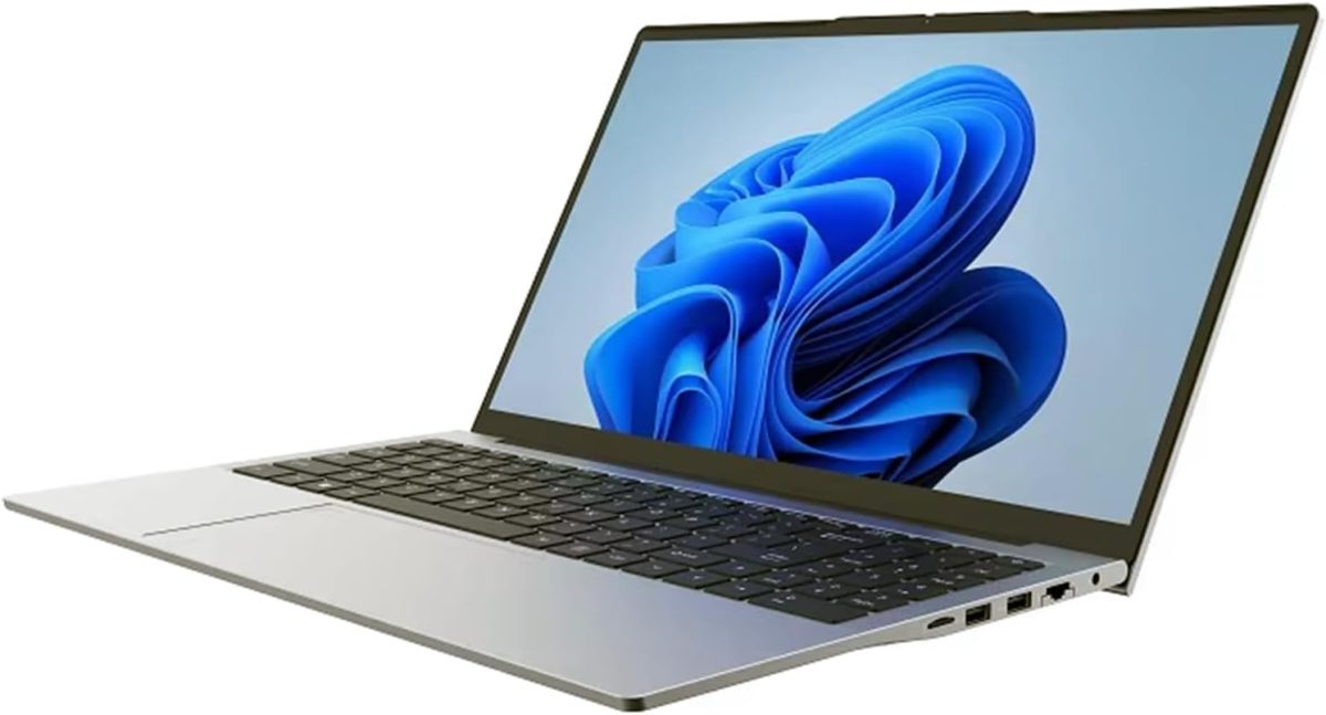 ⁦Huitbat TK-H10 Laptop Intel Core i3-1025G1, 16GB RAM, 512GB SSD Storage, 15.6" FHD 1920 x 1080 IPS, Intel UHD Graphics, Backlit Keyboard, Fingerprint Reader, RJ45, Type-C, Windows 11 Pro, Silver⁩ - الصورة ⁦3⁩