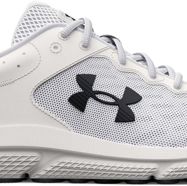 Under Armour UA Charged Assert 10 Men's Laced Shoes, White/Black/Black, Size 42.5 EU