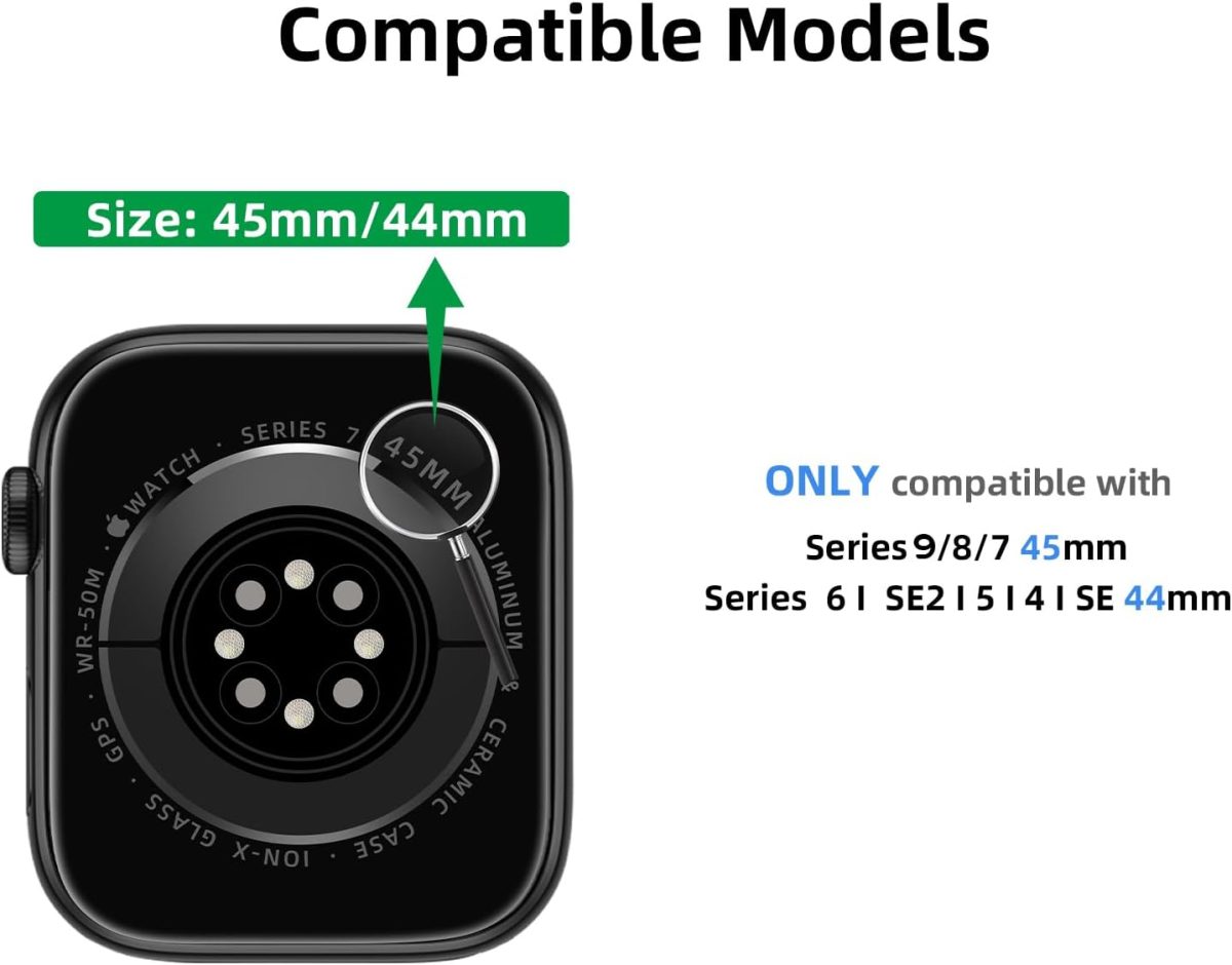 ⁦XMUXI Compatible with Apple Watch Band 45mm 44mm with Case, Rugged Sport Military TPU Strap with Bumper Cover for iWatch Series SE2 SE 9 8 7 6 5 4 for Man⁩ - الصورة ⁦5⁩