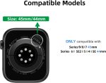 ⁦XMUXI Compatible with Apple Watch Band 45mm 44mm with Case, Rugged Sport Military TPU Strap with Bumper Cover for iWatch Series SE2 SE 9 8 7 6 5 4 for Man⁩ - الصورة ⁦5⁩