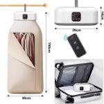 ⁦Mylindde Portable Clothes Dryer, Small Dryer Machine, Electric Clothes Dryer with Remote Dryer&Bag, Mini Laundry Dryers, Suitable for Underwear, Baby Clothes, Light Clothes⁩ - الصورة ⁦2⁩